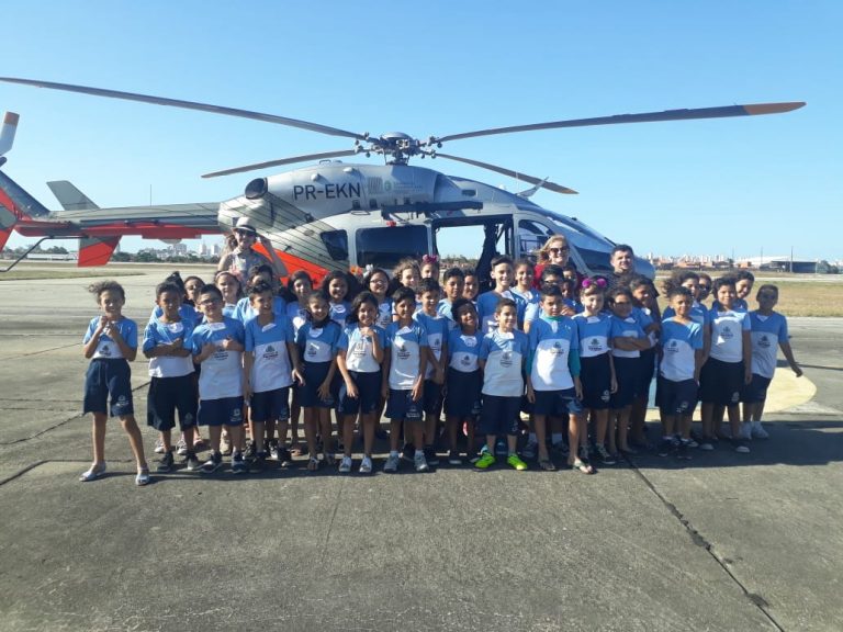 Alunos da Escola Municipal Santa Luzia conhecem a base da Ciopaer