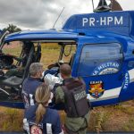 Helicóptero da PM da Bahia transporta vítima de queimaduras de Candeias para Salvador