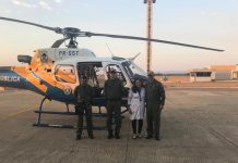 Unidade aérea da Segurança Pública de Tocantins auxilia transferência de órgãos no Estado