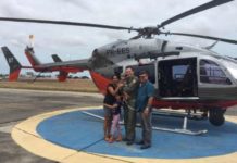 Um ano depois de ser socorrido pela equipe aeromédica da Ciopaer, menino visita a base da Coordenadoria em Fortaleza