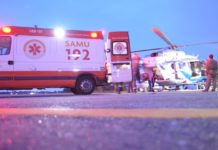 Vítima de escalpelamento é transportada de helicóptero da Ilha do Marajó para Belém