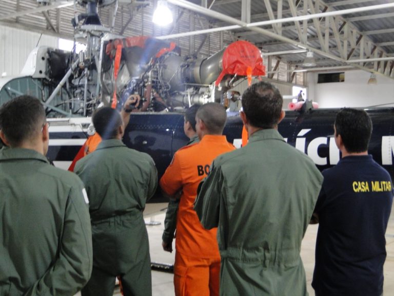 BAVOP da PM do Distrito Federal habilita mecânicos para manutenção de helicópteros Esquilo