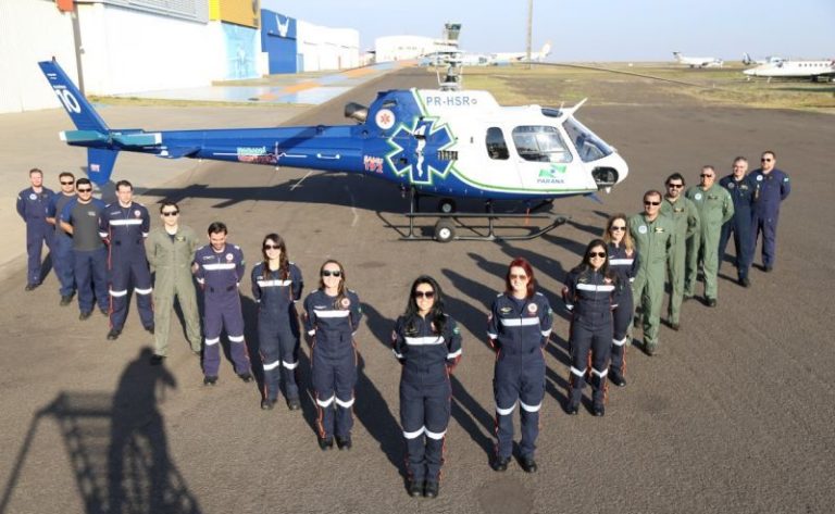 Serviço aeromédico do SAMU Regional Norte Novo completa dois anos em Maringá