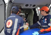 Equipe do Guardião 05 transporta policial militar vítima de acidente automobilístico na Ilha do Marajó