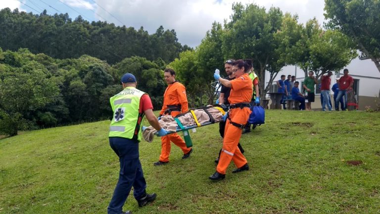 Criança atacada por cachorro em Chapecó é socorrida por helicóptero da Polícia Civil