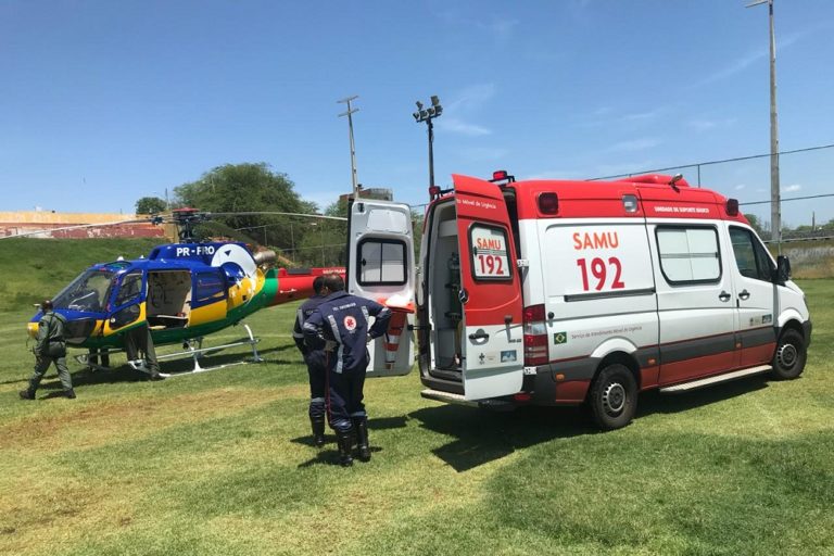 Equipe do helicóptero Falcão 01 realiza remoções aeromédicas no interior de Sergipe