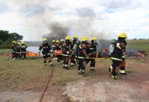 Simulação de acidente no Aeroporto Marechal Rondon tem ação rápida do Corpo de Bombeiros de Mato Grosso