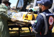 Criança vítima de parada cardiorrespiratória é reanimada pela equipe do helicóptero Saúde 10 do SAMU