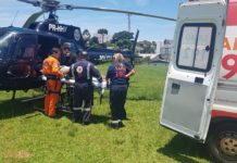 Equipes do SARA e do Serviço Aeropolicial são acionadas para transporte de vítimas em Santa Catarina