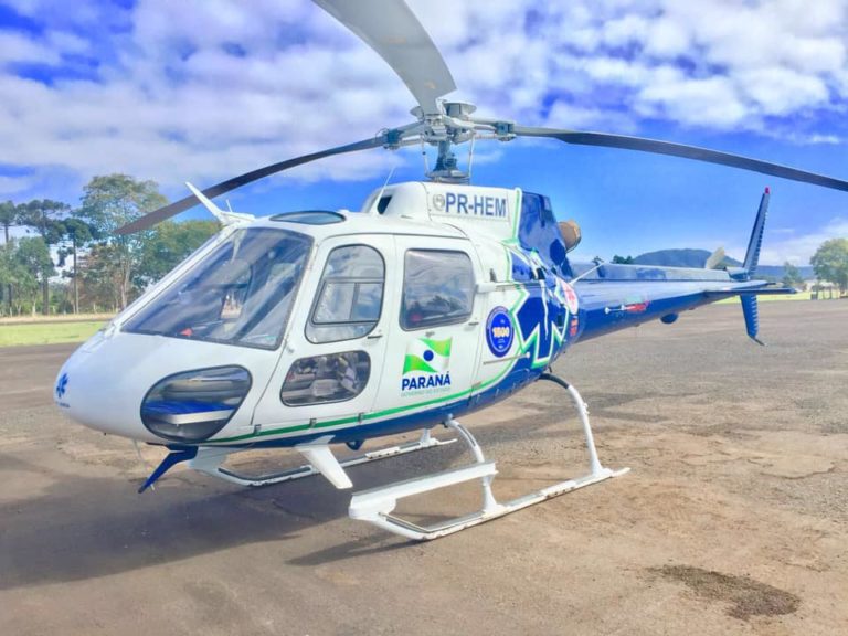 Helicóptero do CONSAMU do Paraná superou 1.900 atendimentos em 5 anos de operação