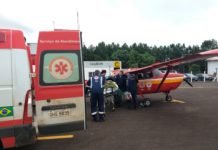 Arcanjo 02 do CBMSC realiza transporte de paciente de 12 anos para transplante de fígado em São Paulo