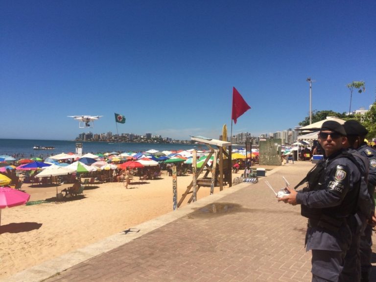 PM do Espírito Santo vai utilizar drone para monitorar Guarapari até o final do verão
