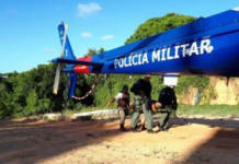 Grupamento Aéreo da PM da Bahia socorre policial civil atingido por disparos de arma de fogo em Lauro de Freitas