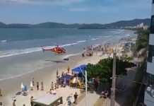 Equipe do Arcanjo 03 resgata turista argentina após se afogar em Itapema, SC