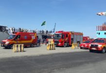 Bombeiros são acionados para atendimento de pessoas intoxicadas em navio da Marinha no Porto de Itajaí, SC