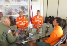 Drone é tema de reunião entre a Gerência da Transpetro e o GRAER da PM da Bahia