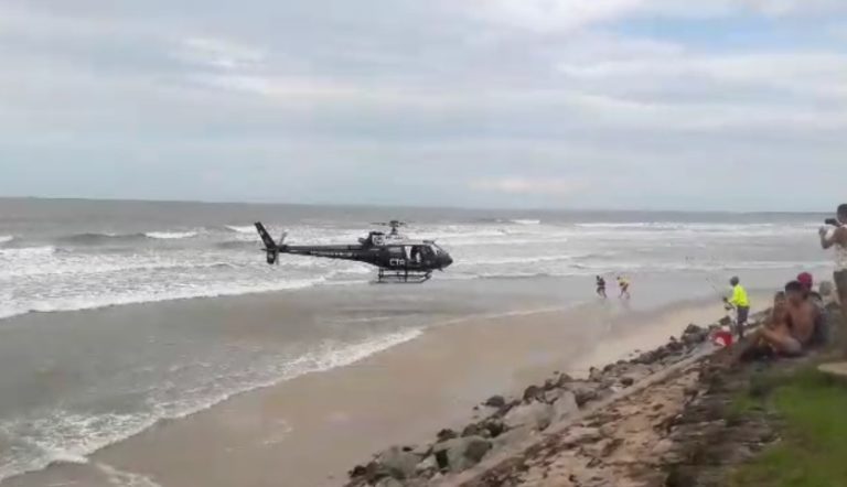 Corpo de Bombeiros e CTA do Maranhão atuam no resgate de vítimas na praia do Caolho