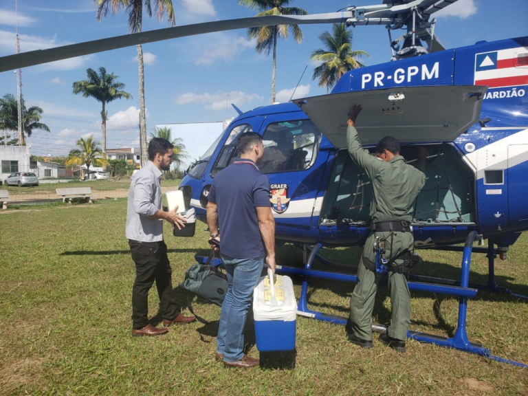 GRAER da PM da Bahia realiza transporte de órgãos para cirurgias de quatro pessoas em Santo Antônio de Jesus