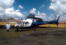Heliponto da Santa Casa de Irati está sendo construído e equipe do helicóptero do SAMU avalia o local