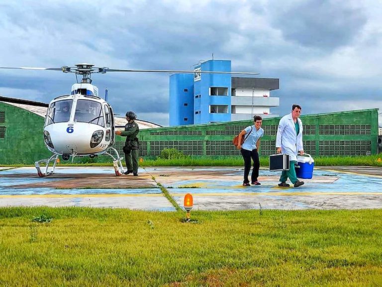 NOTAer realiza transporte de órgãos para seis pessoas no Hospital Meridional em Cariacica, ES