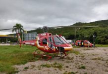 Arcanjo 01 socorre criança que caiu do 4º andar de um prédio na Praia de Palmas, em Governador Celso Ramos