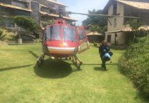 Arcanjo 01 é acionado para socorro de turista afogado na Praia das Cordas em Governador Celso Ramos, SC