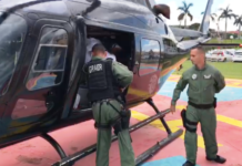 Equipe do GRAER da PM de Goiás transporta coração para o aeroporto de Goiânia para transplante em SP
