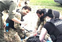 Policiais civis e militares realizam instrução de Atendimento Pré-Hospitalar Tático na 2º Cia do BAPM, em Joinville