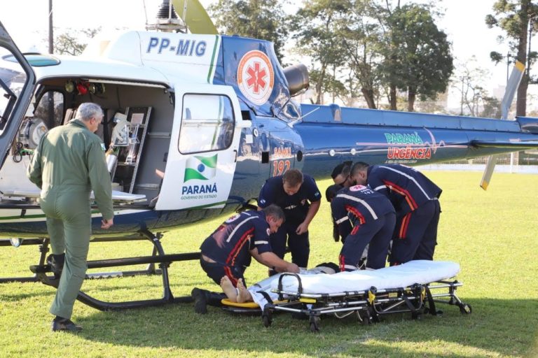 Serviço Aeromédico completa um ano em Ponta Grossa, PR