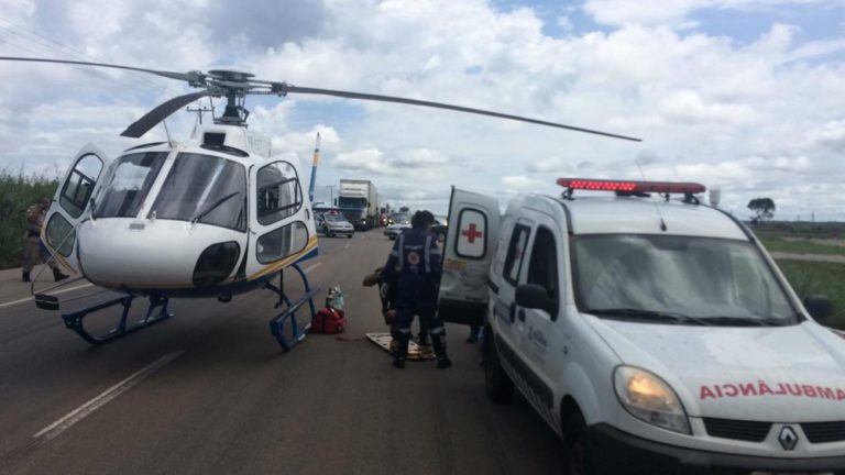 Helicóptero Tocantins 01 socorre mulher após sofrer AVC em Nova Rosalândia, TO