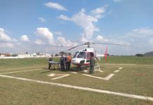 SAMU e Águia 07 da PM socorre trabalhador rural que se acidentou com trator na cidade de Corumbataí, SP