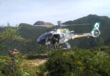 Helicóptero do BPMOA é acionado para resgatar homem ferido com faca em acampamento