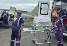 Águia 05 do BAPM e SAMU transportam bebê com problema cardiorrespiratório de Lages a Joinville, SC