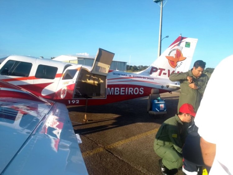 Corpo de Bombeiros socorre vítima de acidente de trabalho em Palmeiras de Goiás