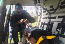 Equipe do helicóptero Guardião 01 transporta homem vítima de infarto da cidade de Uruará para Altamira, PA