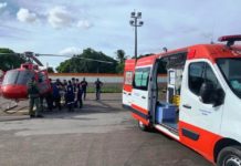 SAMU Aeromédico de Alagoas resgata vítima de queda de parapente na zona rural de Tanque D’Arca