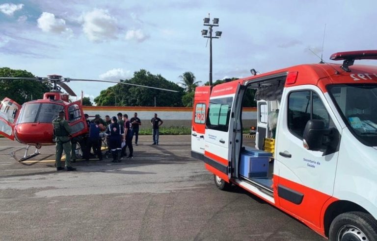 SAMU Aeromédico de Alagoas resgata vítima de queda de parapente na zona rural de Tanque D’Arca