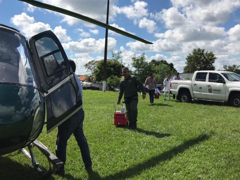 SAMU Aeromédico de Maringá realiza dois transportes de órgãos e socorre vítima de acidente na PR-463