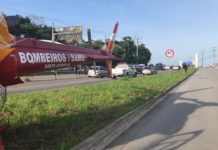 Helicóptero Arcanjo 01 é acionado para socorrer motociclista que se acidentou na SC-401