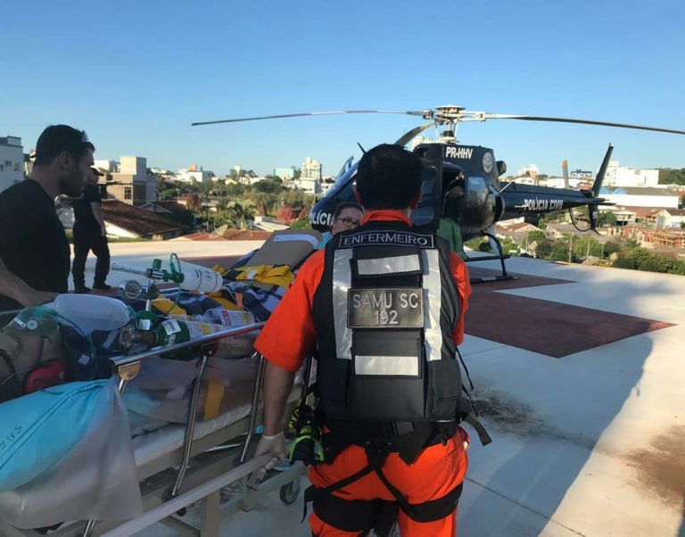 Equipe do SAER/SARA realiza atendimentos aeromédicos em Pinhalzinho, Faxinal dos Guedes e Nova Itaberaba, SC