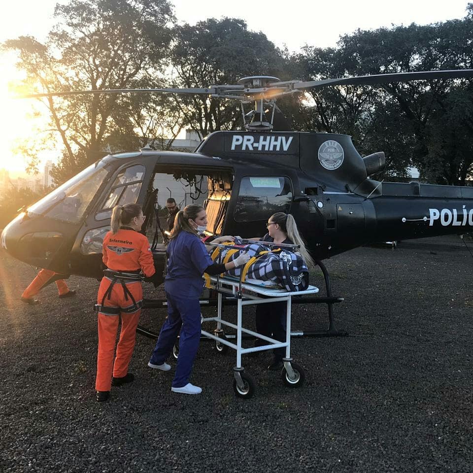 Equipe aeromédica do SAER Fron/SARA realiza transferência de paciente de Chapecó para Xanxerê, SC