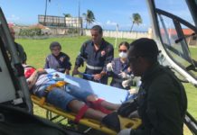 SAMU aeromédico resgata vítima de acidente de trânsito na BR-316, município de Satuba, AL