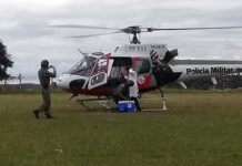 Águia da PM transporta coração de Jaú para transplante em paciente no Hospital das Clínicas de Botucatu, SP