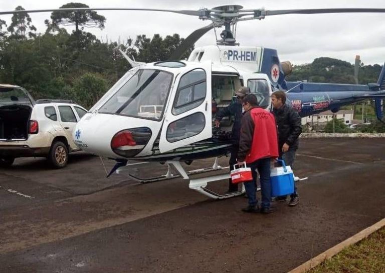 Aeromédico do CONSAMU é mobilizado para transportar órgãos de Francisco Beltrão para Cascavel, PR