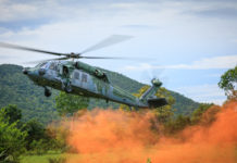 Aviação de Busca e Salvamento da FAB realiza treinamentos durante Exercício Tápio em Campo Grande, MS