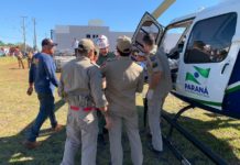 Bombeiros e SAMU Aeromédico de Maringá socorrem vítima de choque elétrico em Marialva