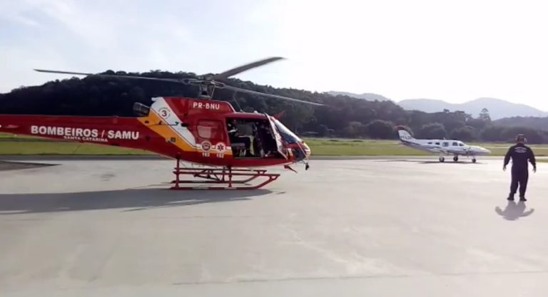 SC Transplantes mobiliza avião e helicóptero para transportar coração de Chapecó a Blumenau
