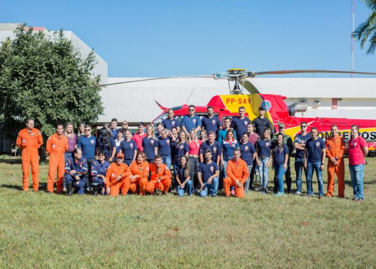 Profissionais do SAMU realizam curso de atendimento aeromédico com equipe do helicóptero Arcanjo do CBM de Minas