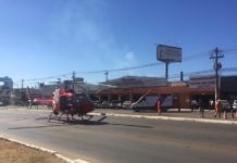 Mulher com parada cardiorrespiratória é socorrida por equipe aeromédica do Corpo de Bombeiros do DF