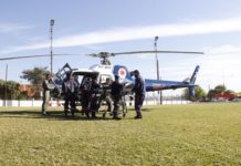 SAMU aeromédico transporta paciente vítima de infarto de Castro para Ponta Grossa, PR